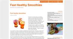 Desktop Screenshot of fasthealthysmoothies.com